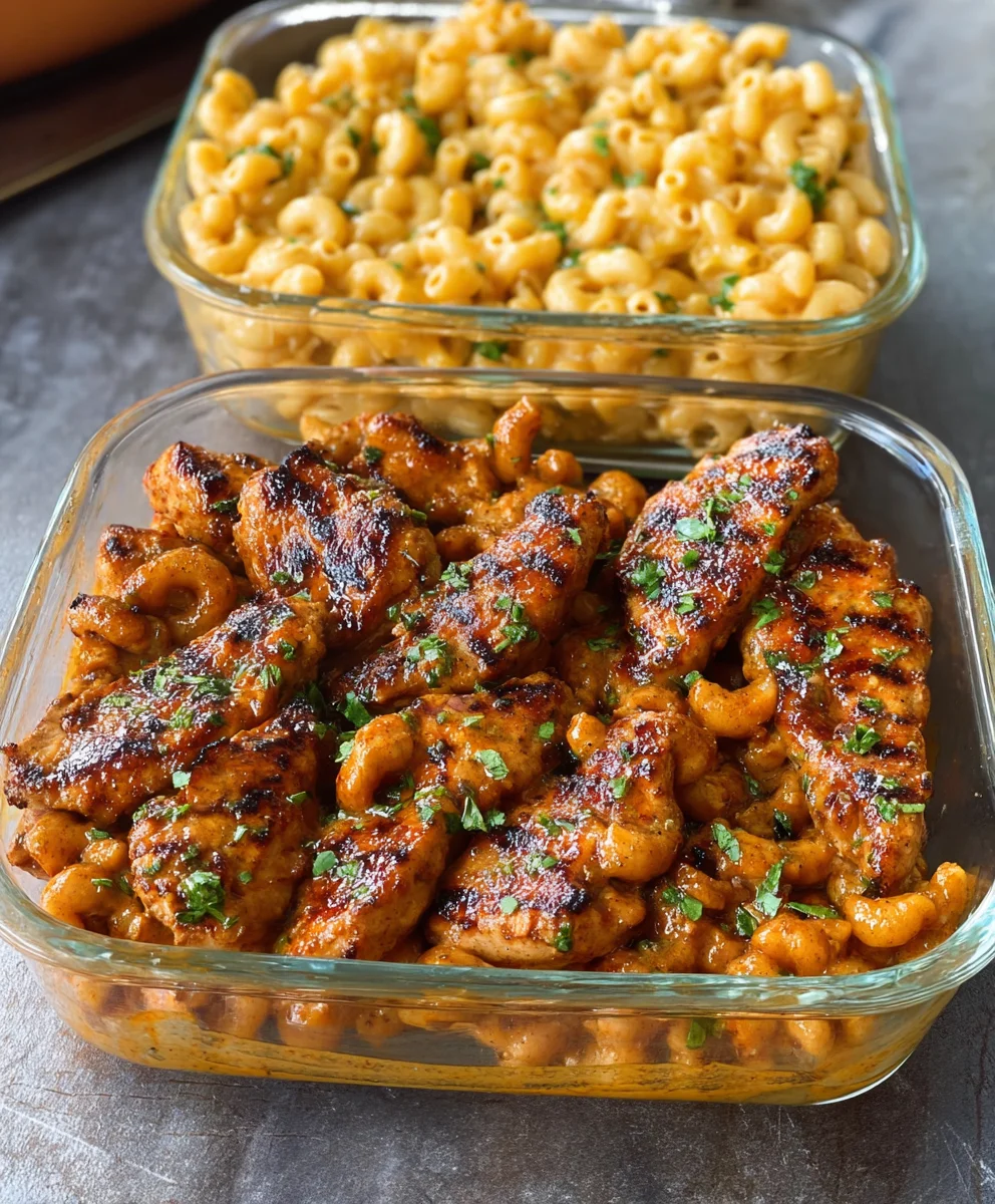 Easy Honey Garlic Chicken & Creamy High Protein Mac Cheese