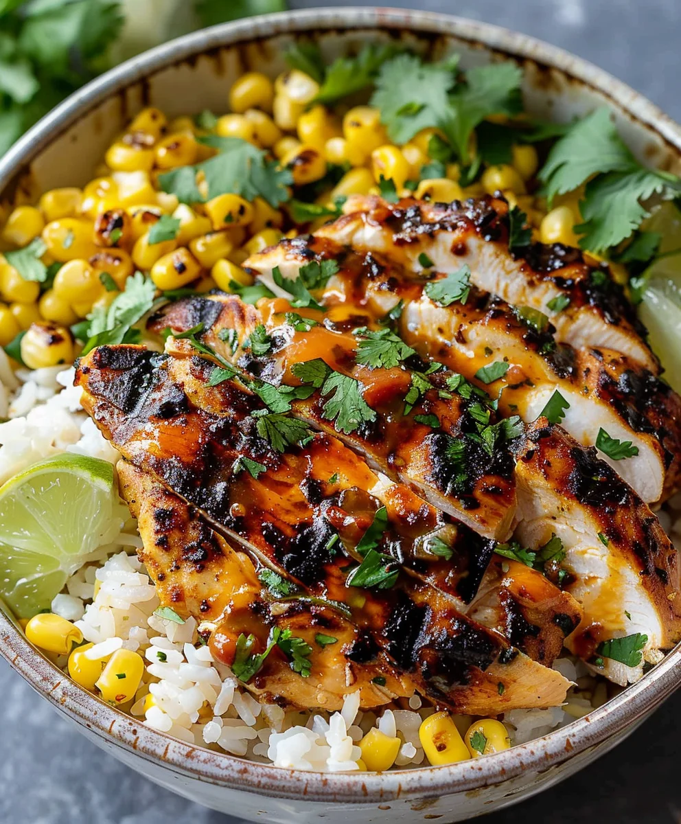 Street Corn Chicken Rice Bowl