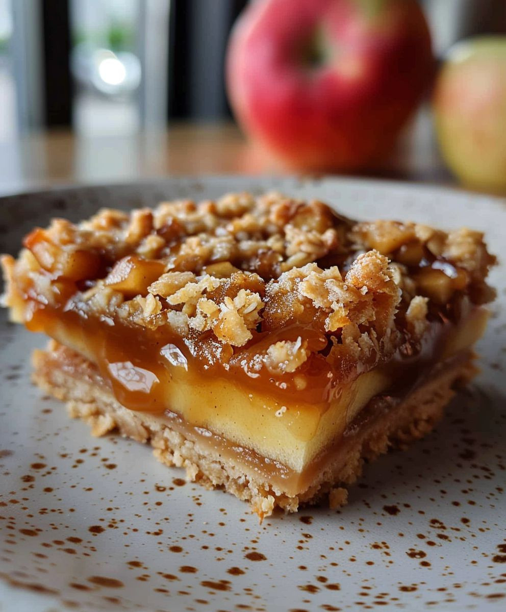 Salted Caramel Apple Bars