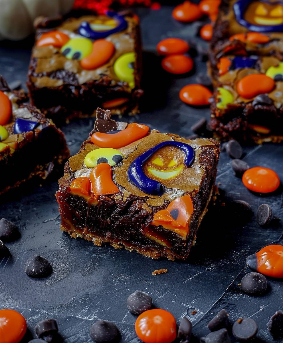 Halloween Brookies Bars