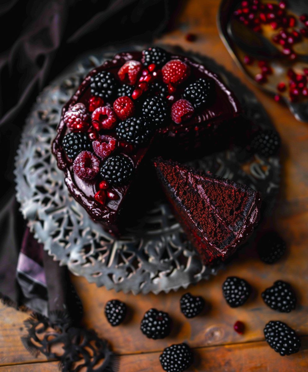 Black Velvet Cake Halloween