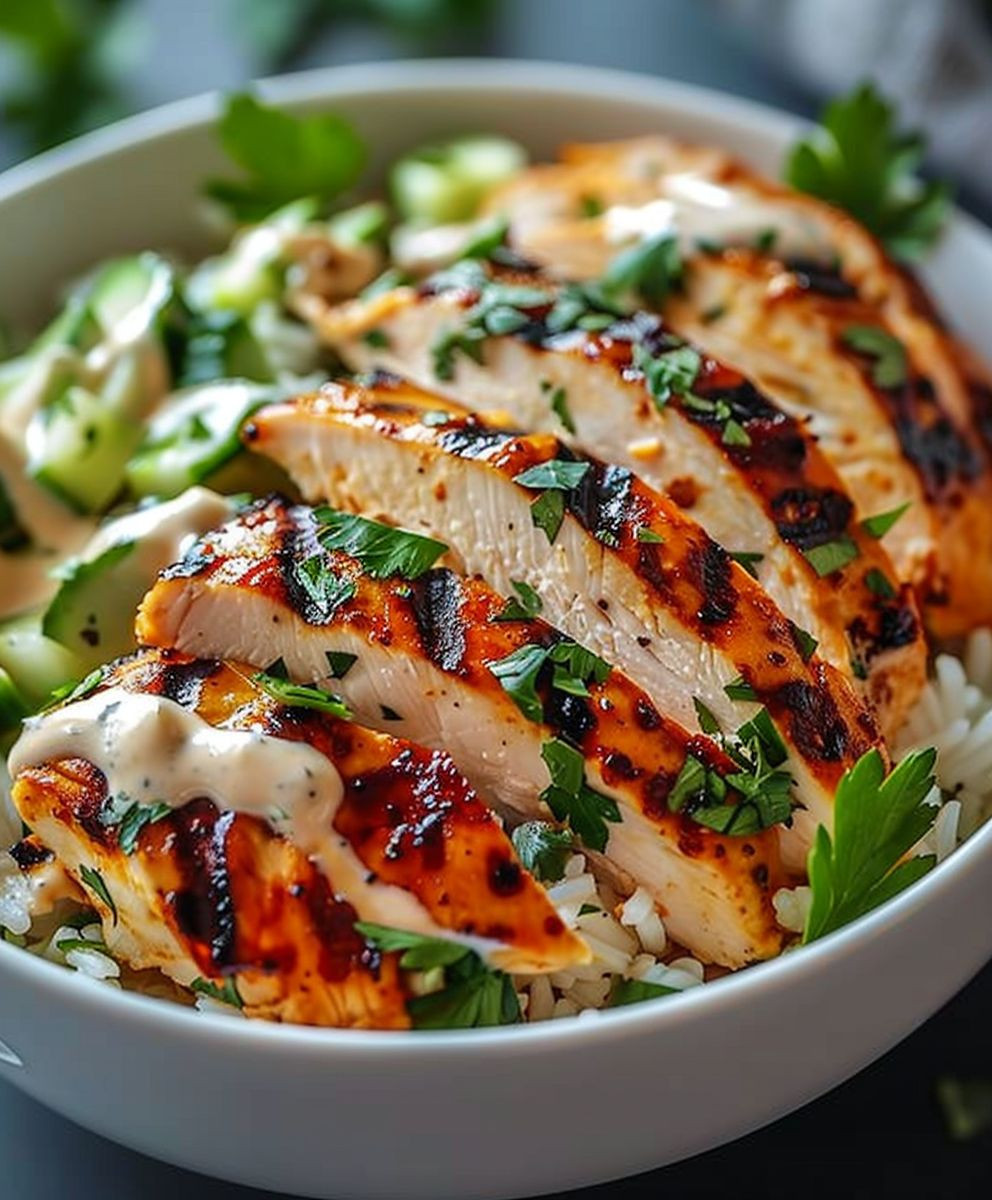 Creamy Garlic Chicken Bowls