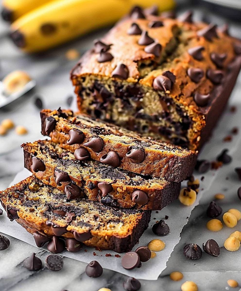 Moist Chocolate Chip Banana Bread