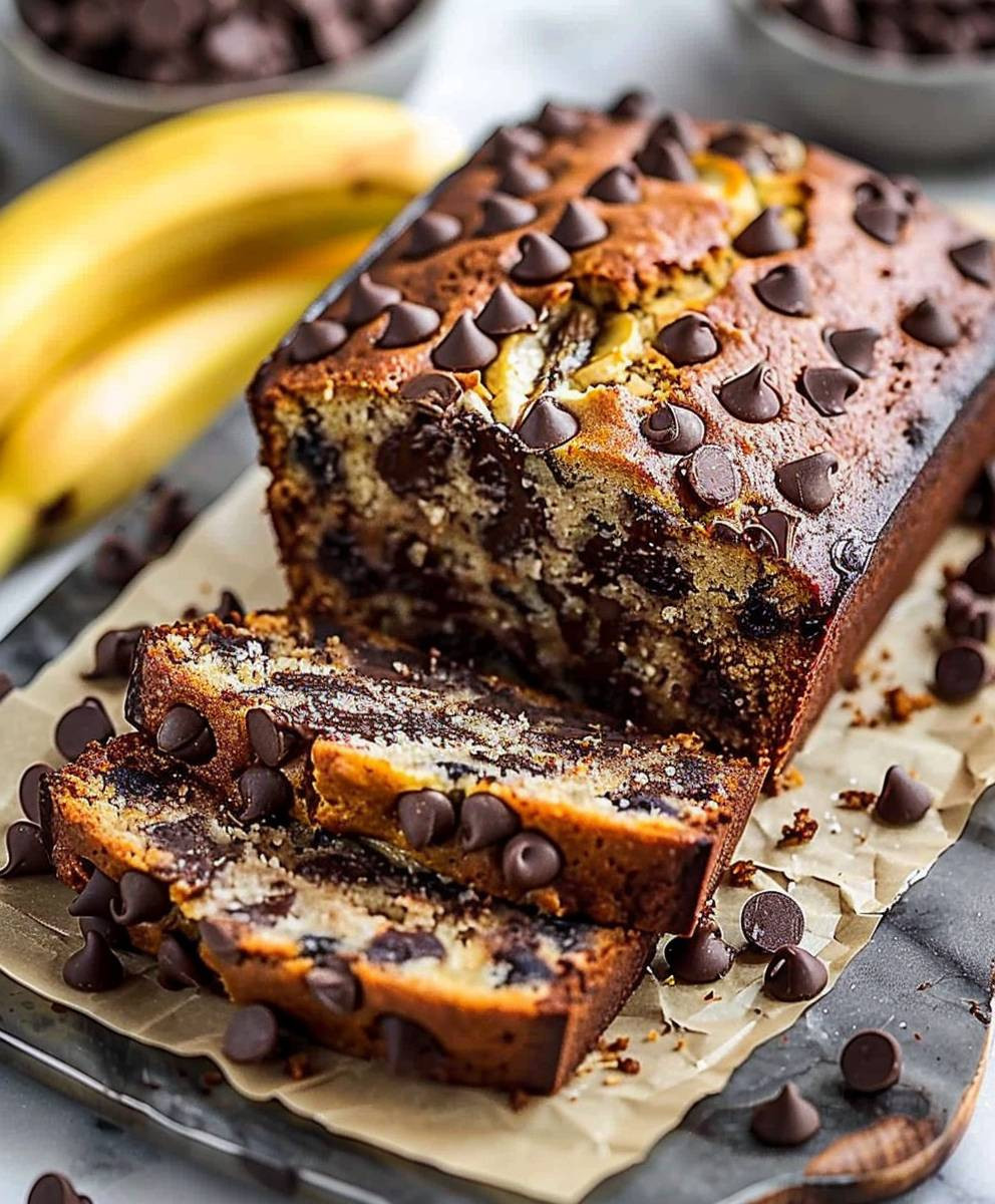 Moist Chocolate Chip Banana Bread