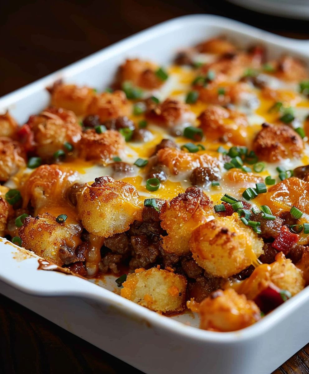 Cheeseburger Tater Tot Casserole