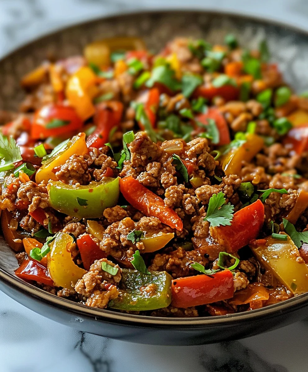 Ground Turkey And Peppers Quick Healthy Skillet Dinner