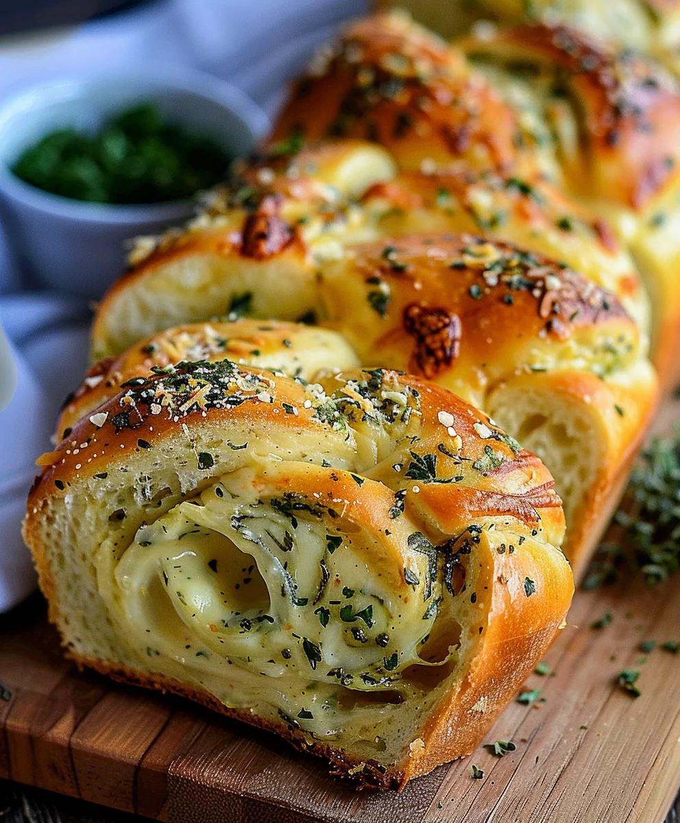 Ultimate Swirled Garlic Herb Cheese Bread – Must-Try!