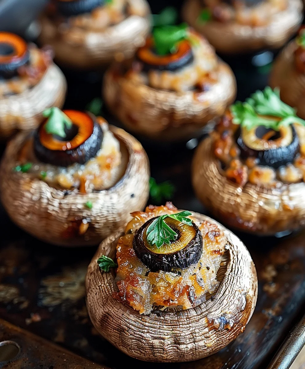 Stuffed Mushroom Eyeballs: Spooky & Delicious Halloween Fun!