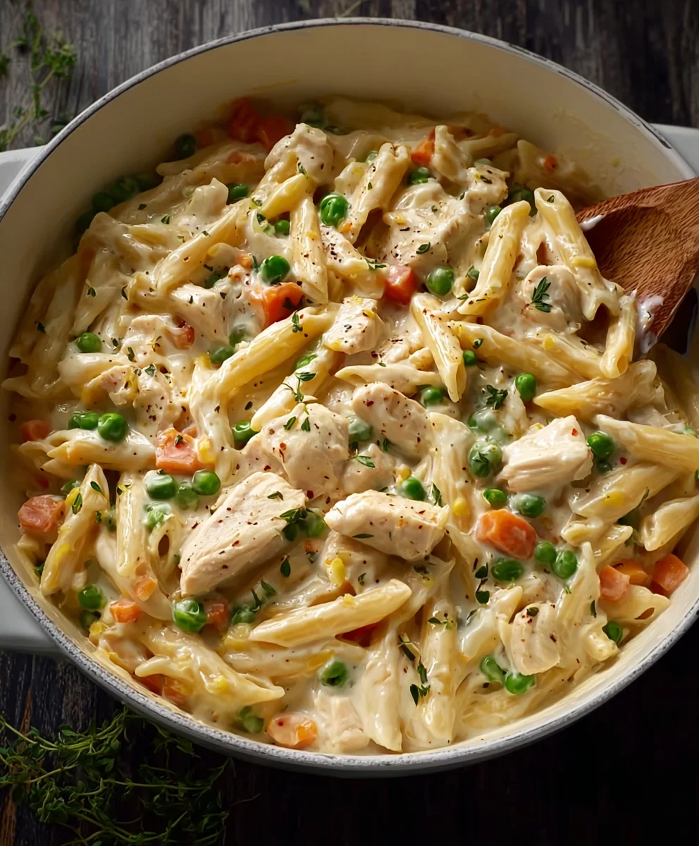 Quick Chicken Pot Pie Pasta: Easy Weeknight Meal!
