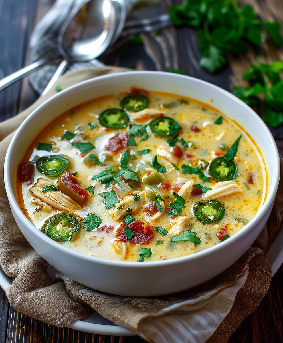 Zesty Jalapeno Popper Chicken Soup: A Spicy Twist on Comfort