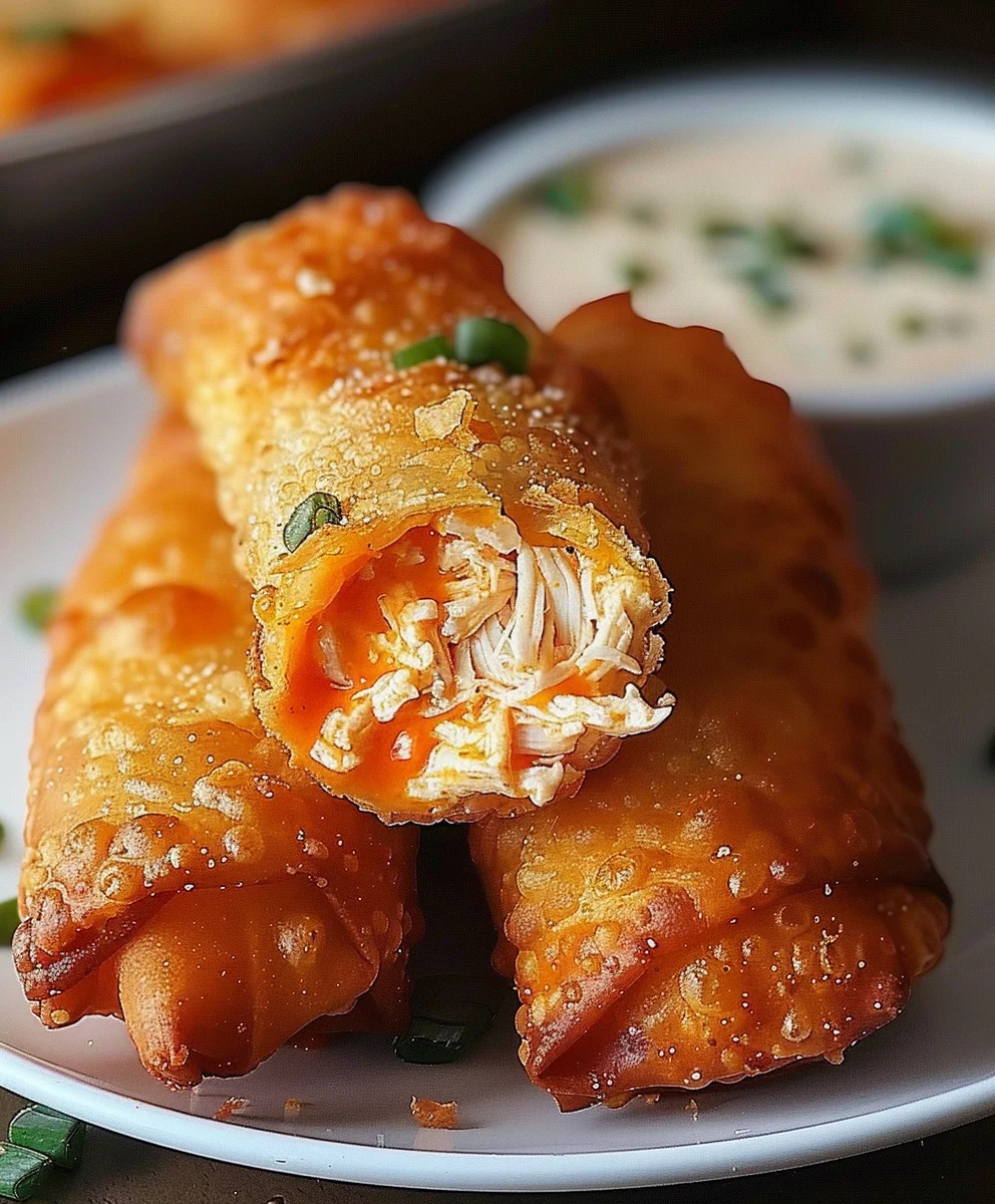 Spicy Buffalo Chicken Dip Egg Rolls: Perfect Appetizer