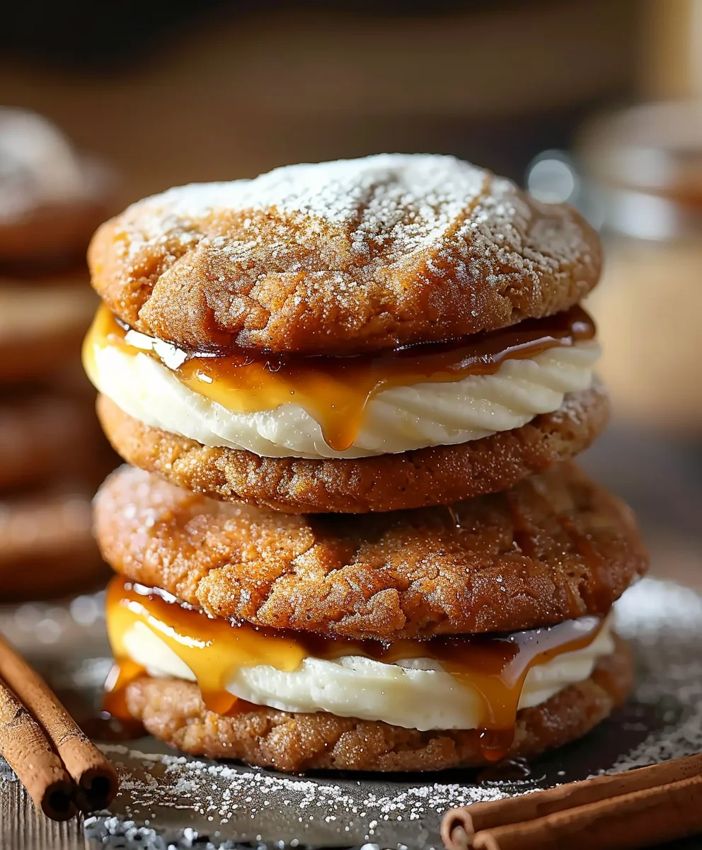 Caramel Apple Cider Whoopie Pie Cookies: Fall Treat!