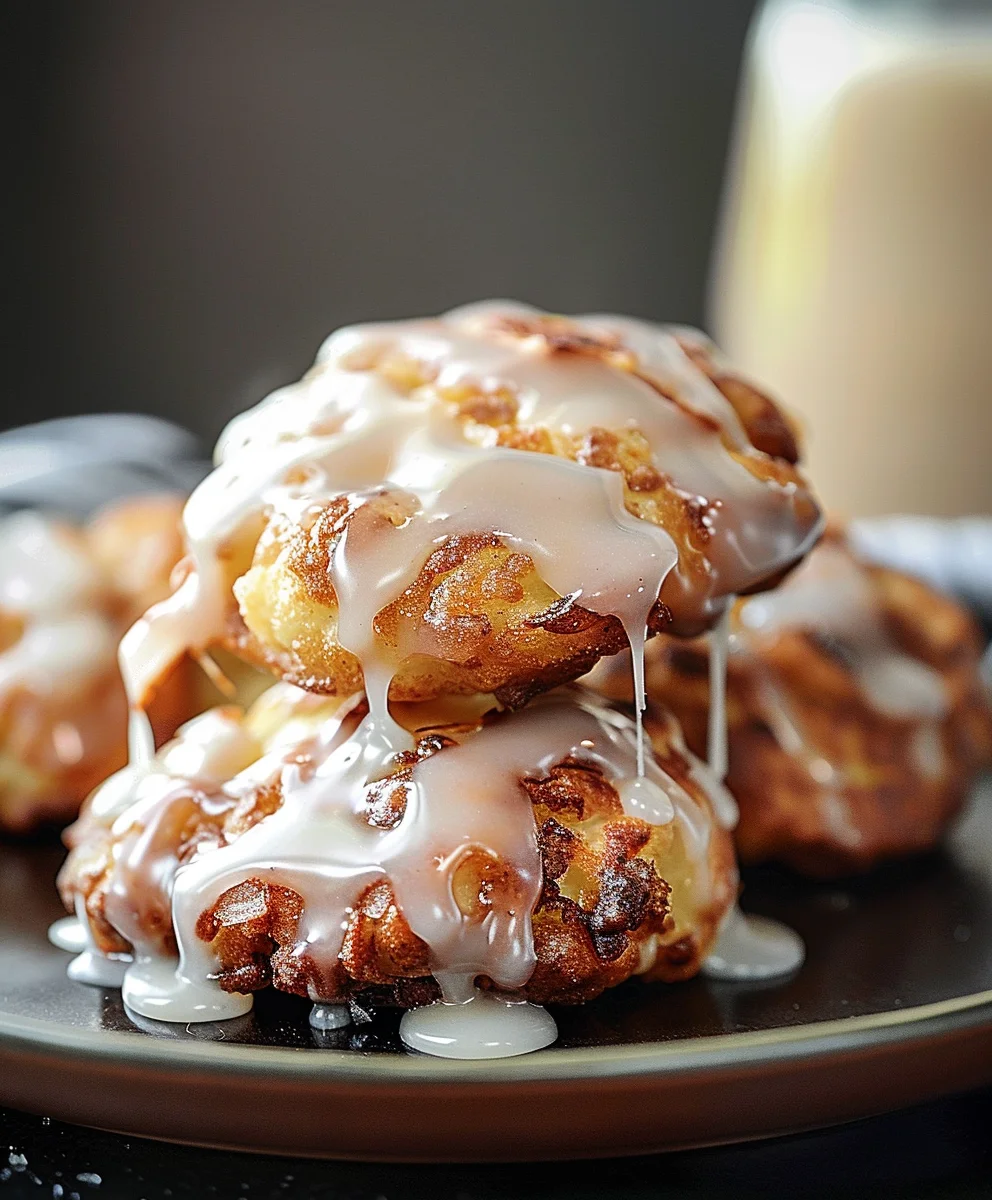 Baked Apple Fritters with Glaze – Easy & Delicious Recipe!
