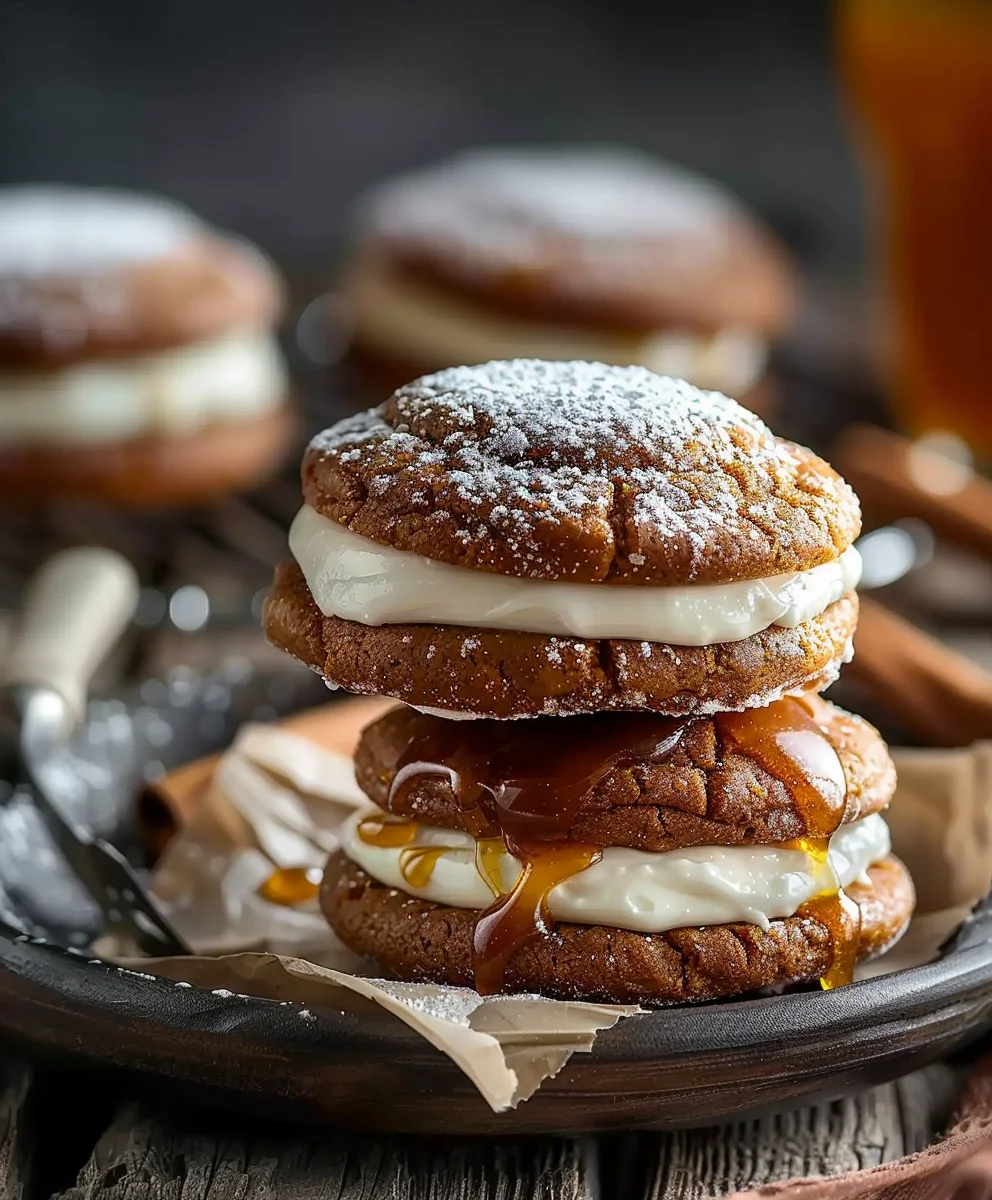 Caramel Apple Cider Whoopie Pie Cookies: Fall Treat!