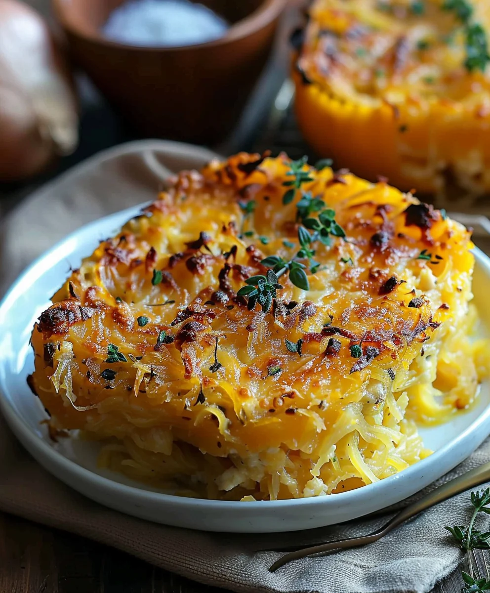 Delicious & Healthy Spaghetti Squash Au Gratin Recipe