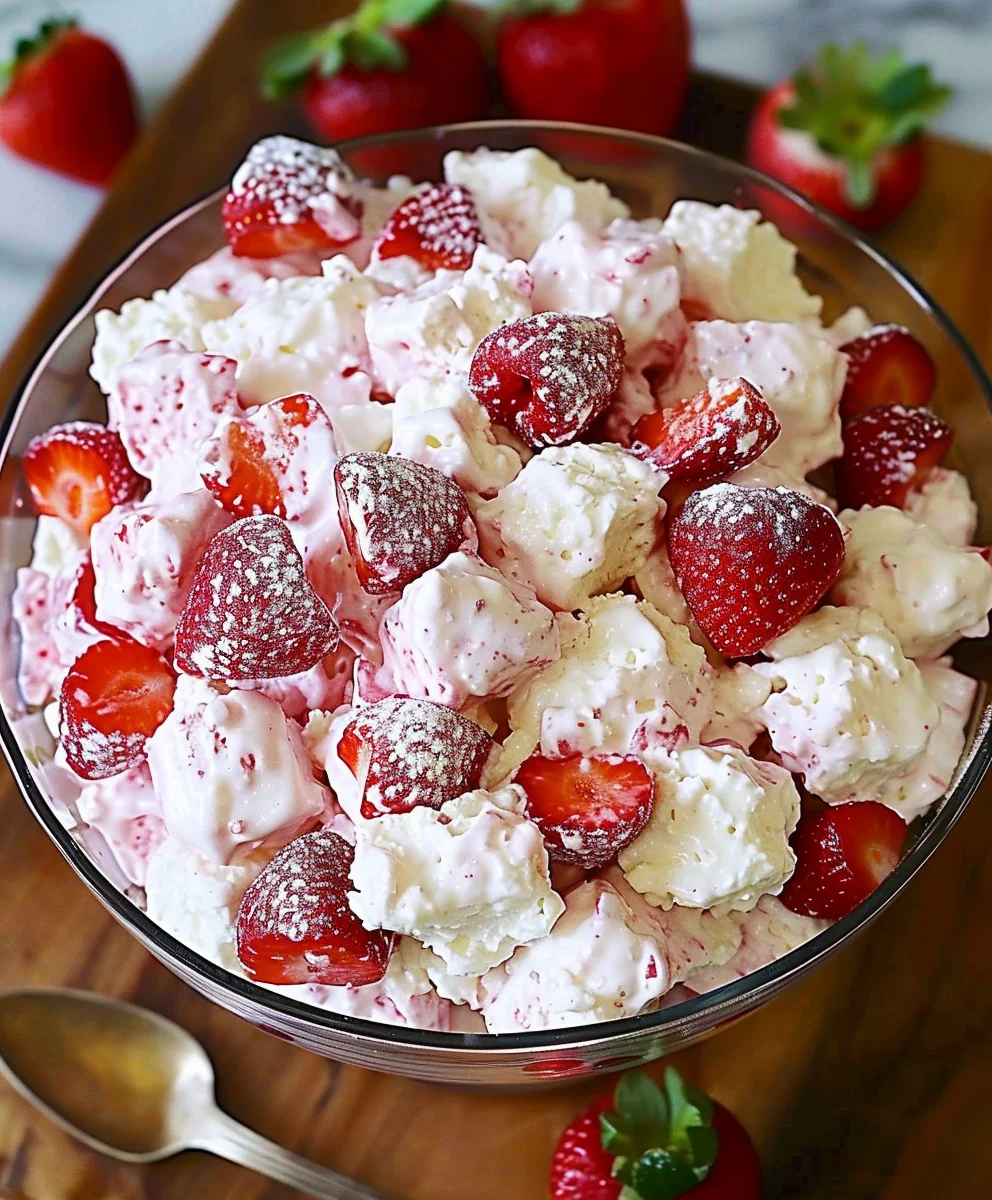 Easy & Delicious Strawberry Shortcake Fluff Salad Recipe