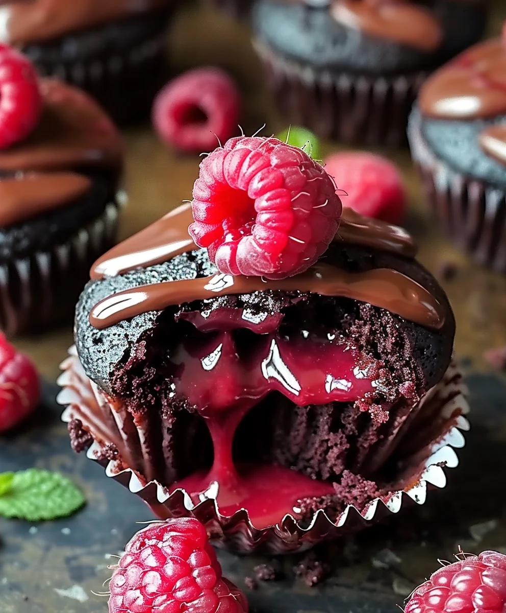 Mouthwatering Raspberry Chocolate Lava Cupcakes | Bake Now!