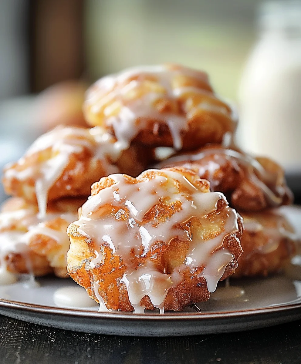 Baked Apple Fritters with Glaze – Easy & Delicious Recipe!