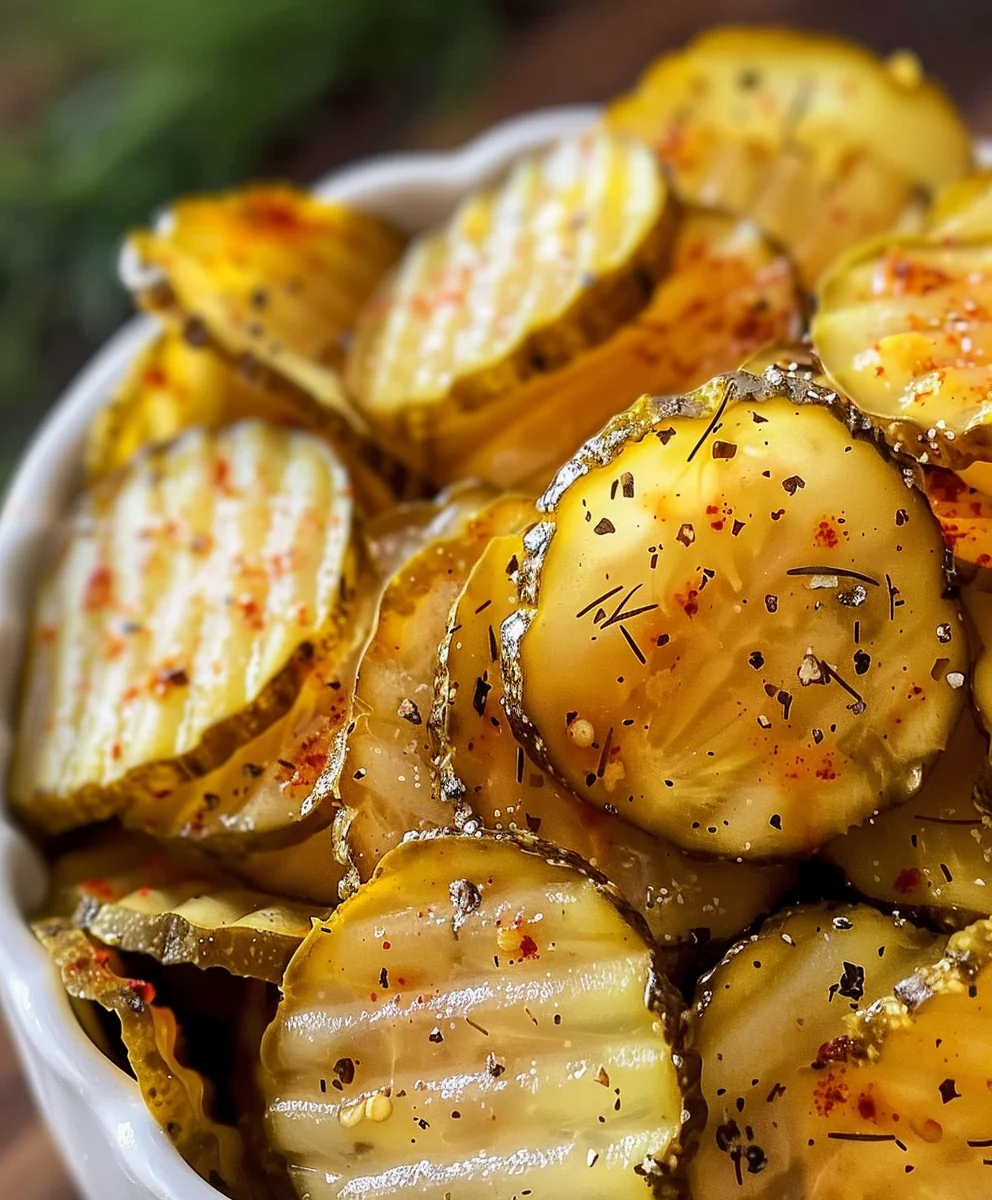Easy Air Fryer Spicy Dill Pickle Chips: Crispy & Zesty