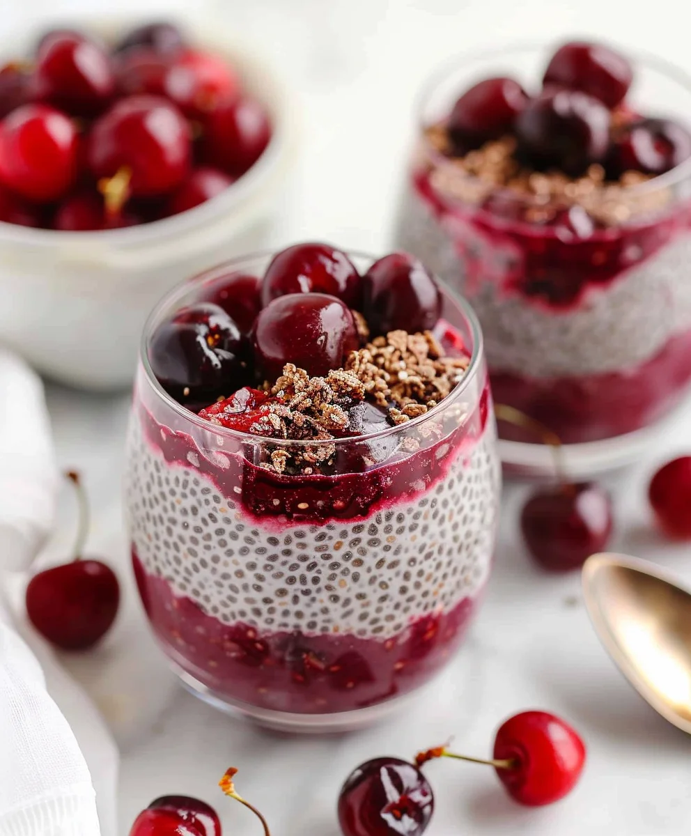 Wake Up to Delicious Cherry Chia Pudding! Quick & Healthy