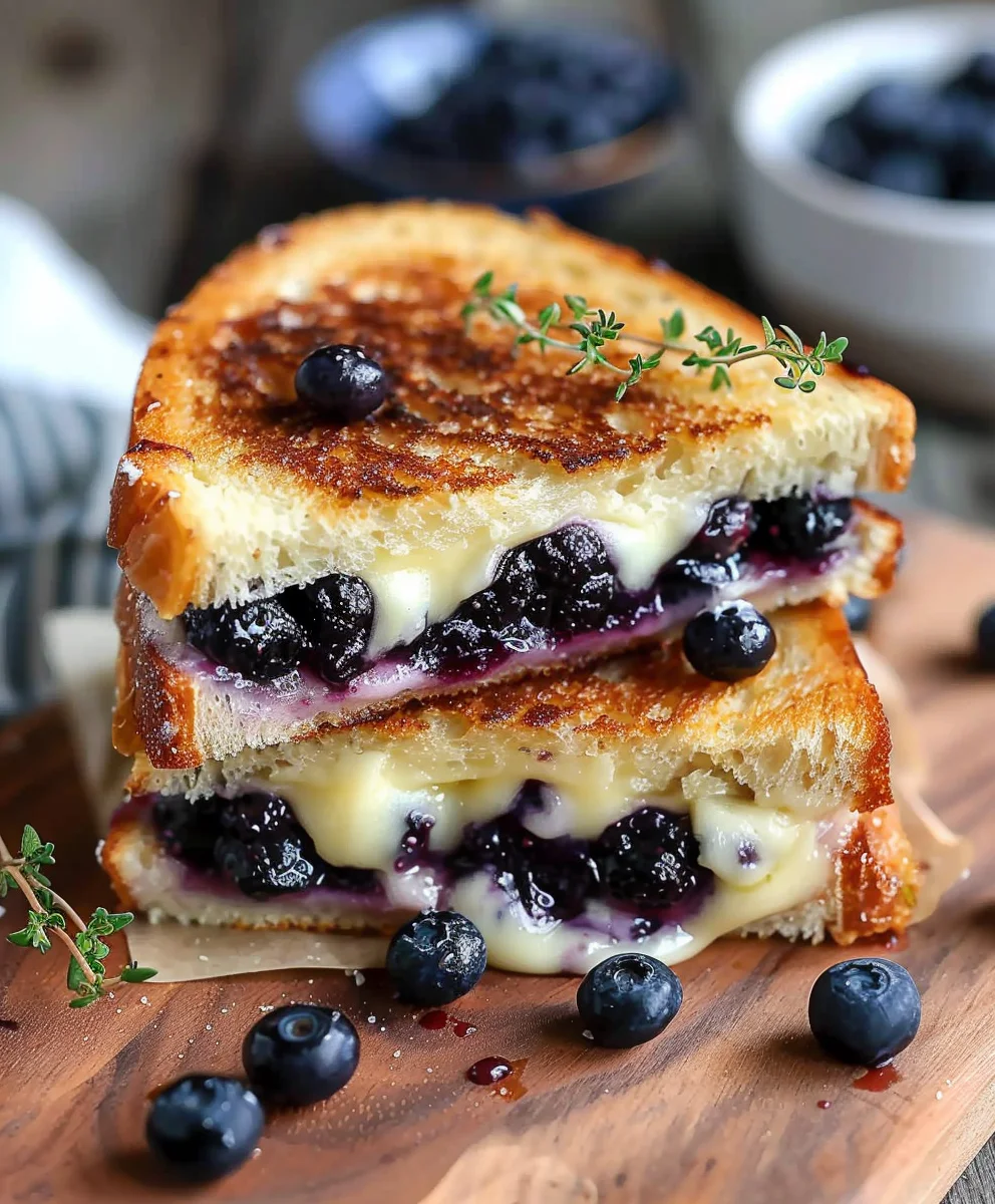 Crispy Blueberry Grilled Cheese