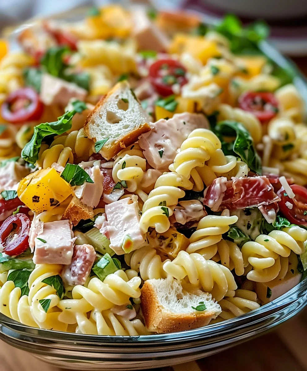 Ultimate Club Sandwich Pasta Salad