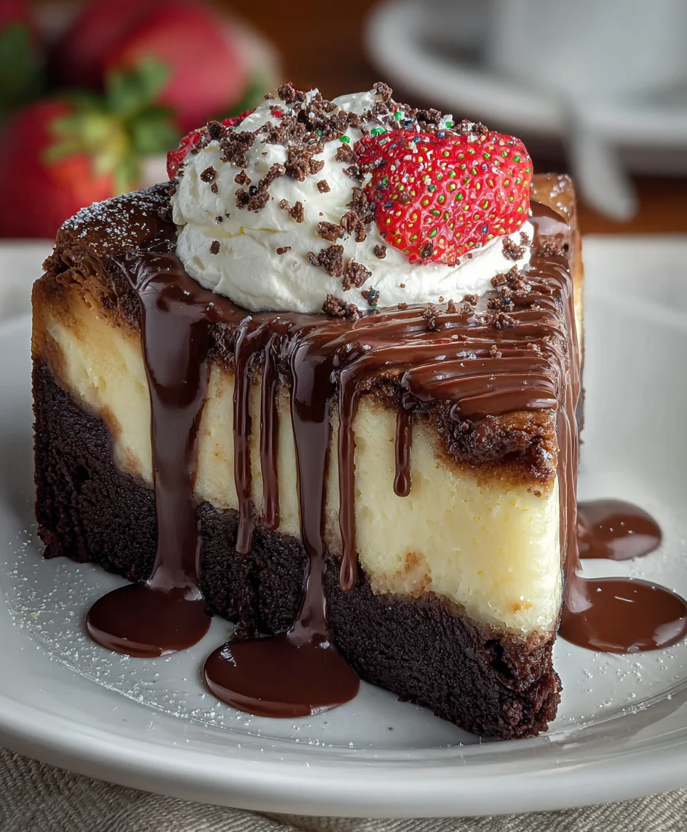 Ultimate Brownie Cheesecake Birthday Cake - Perfect Celebration!