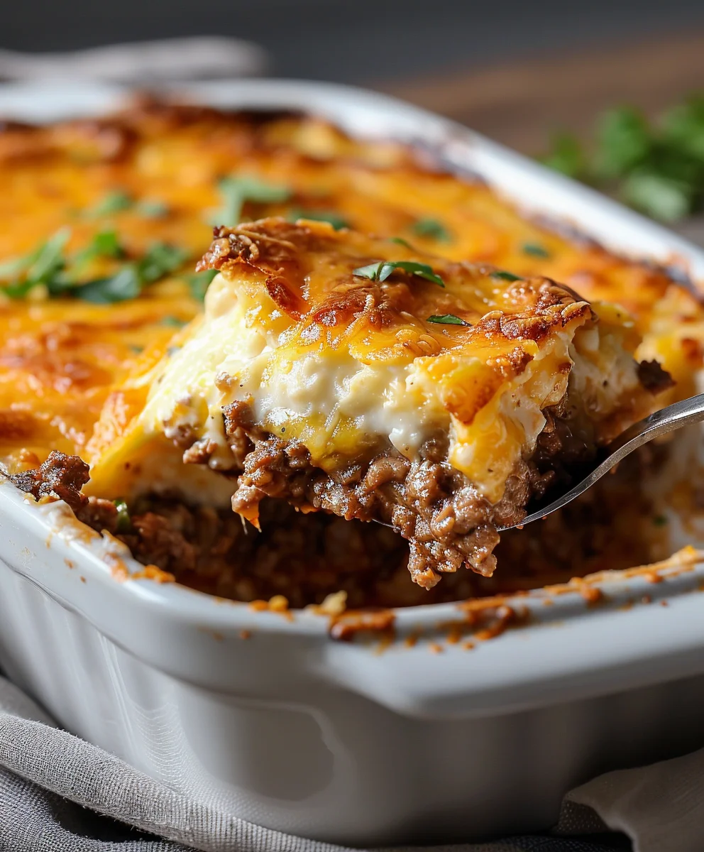 Cheesy Keto Ground Beef Casserole Minute Bake