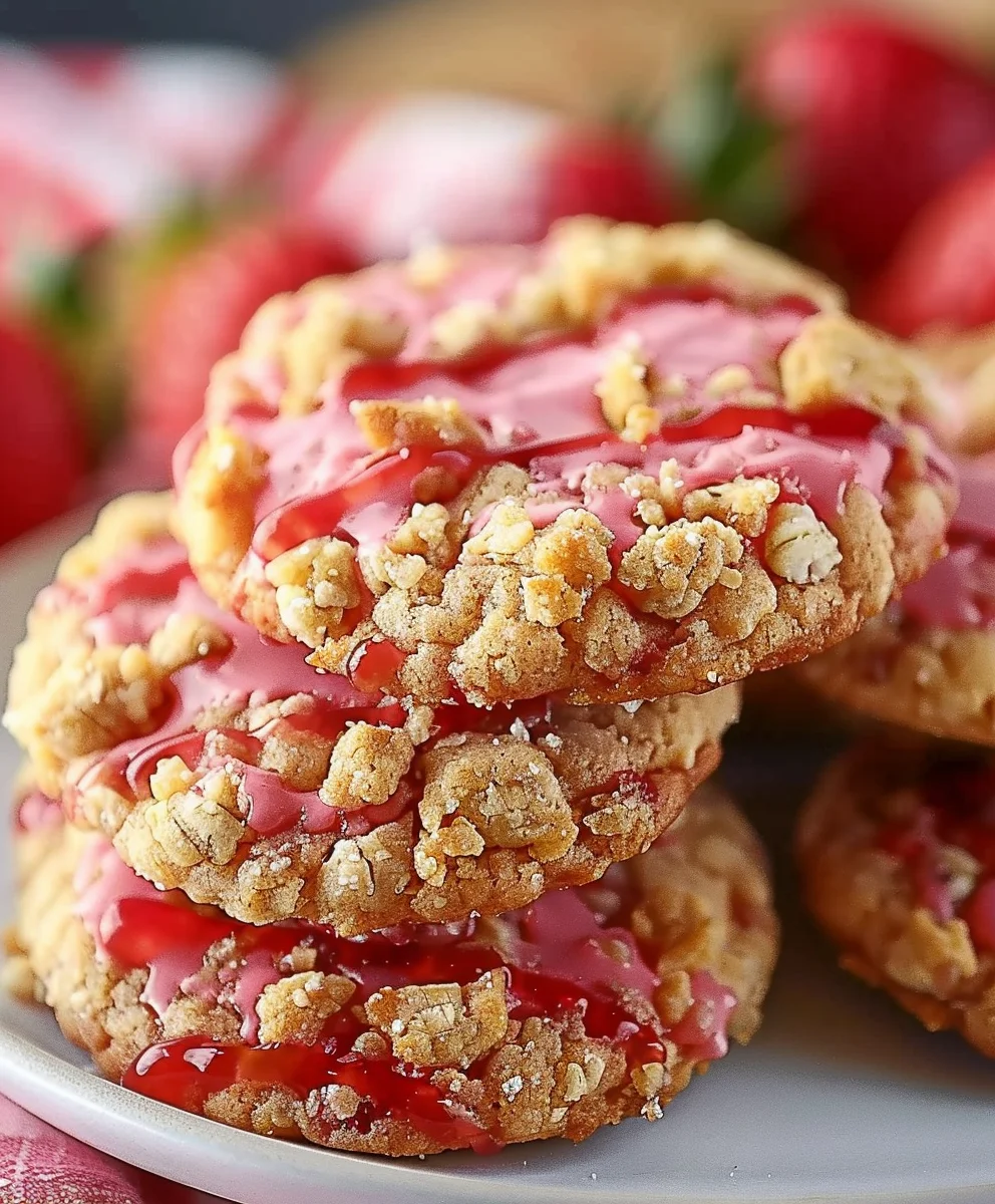 Strawberry Crunch Cookies
