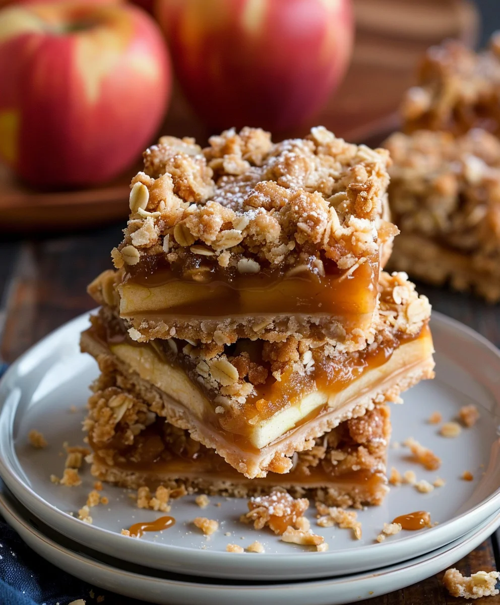 Salted Caramel Apple Crisp Bars: Irresistible Dessert!