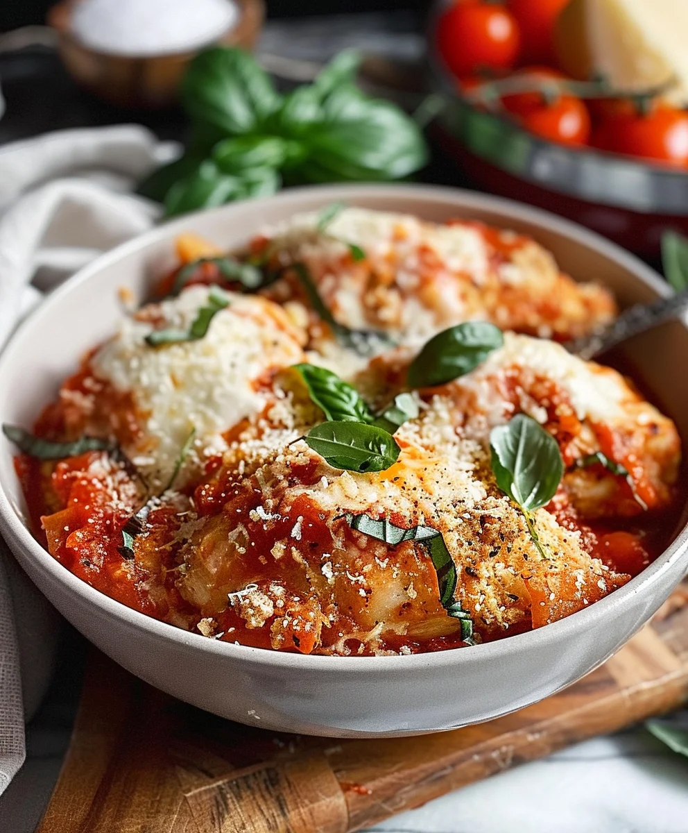 Simple Cottage Cheese Chicken Parm Bowl - High Protein!