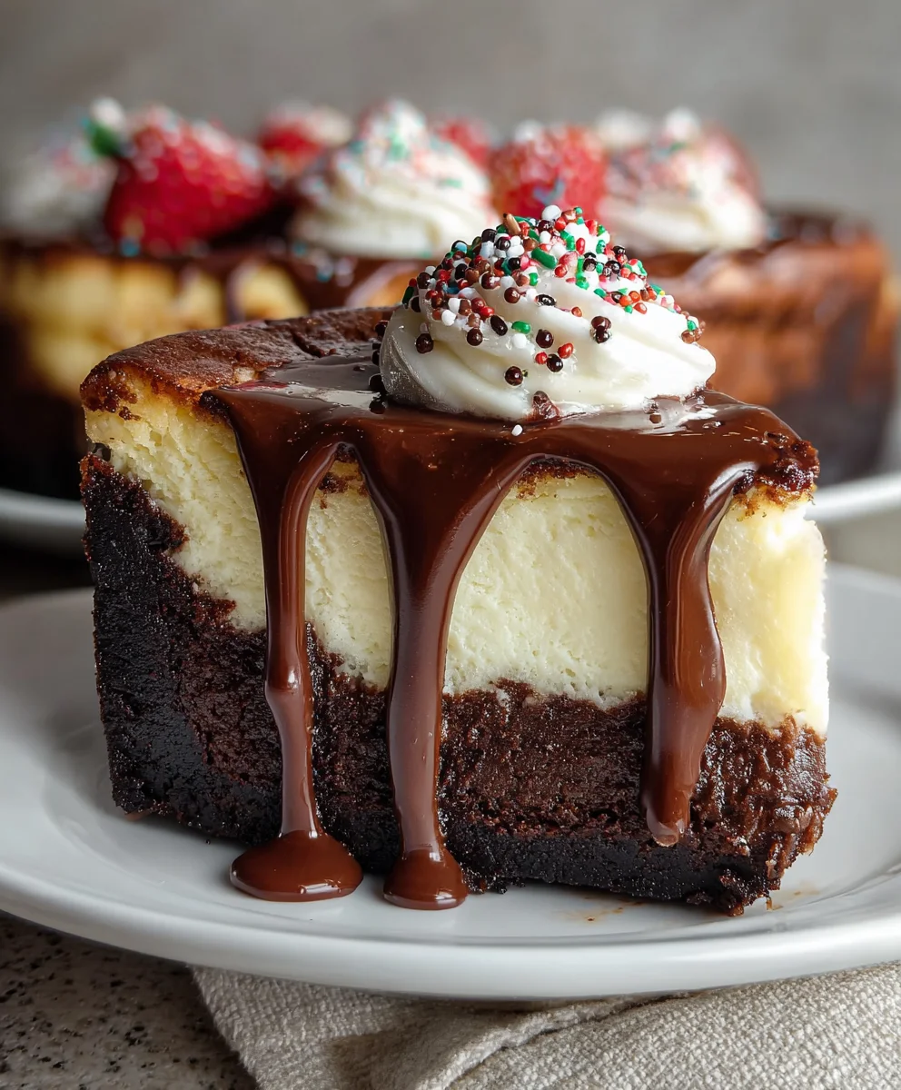 Ultimate Brownie Cheesecake Birthday Cake - Perfect Celebration!