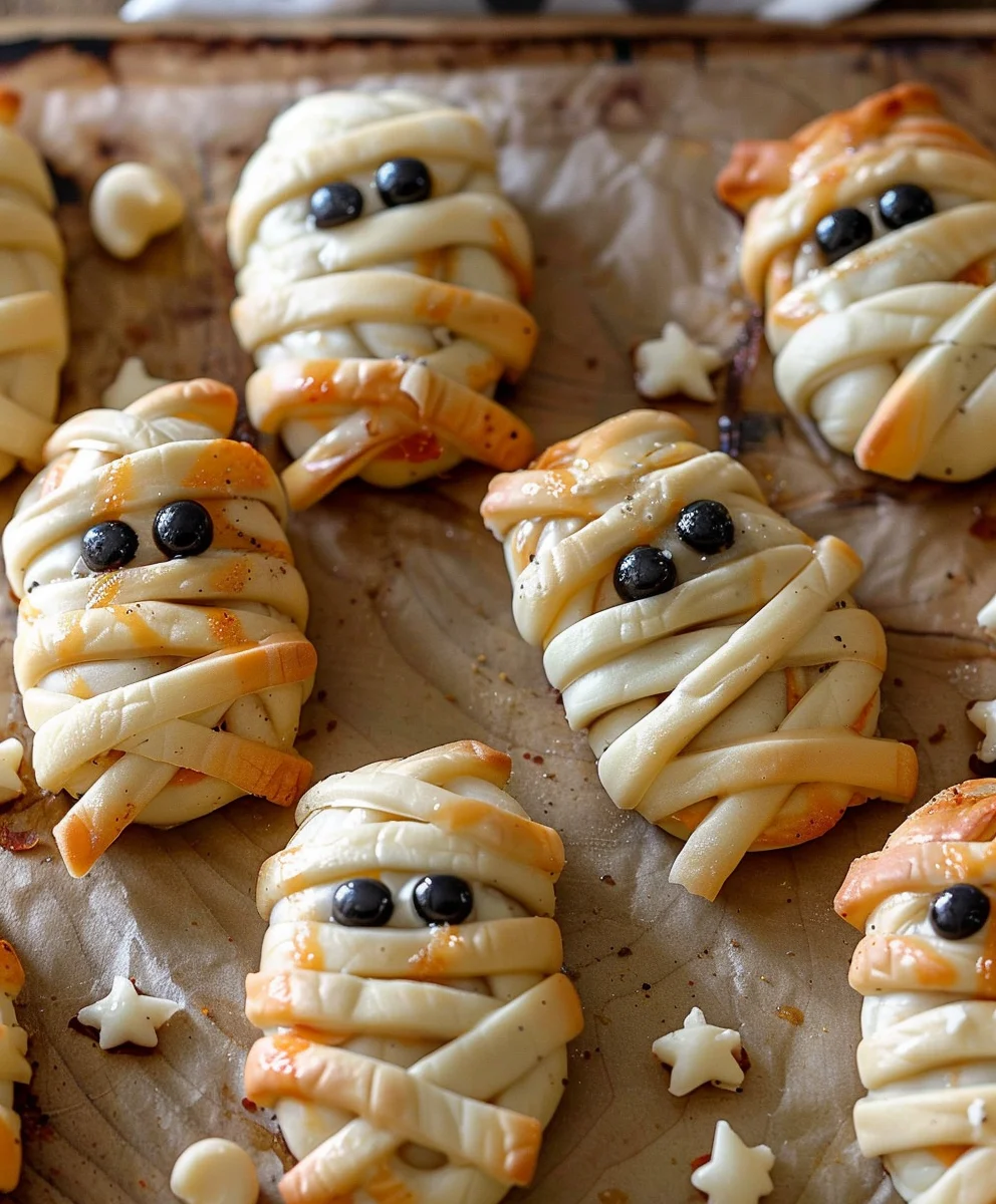 Baked Cheese Mummies: Spooky, Cheesy Halloween Treat!