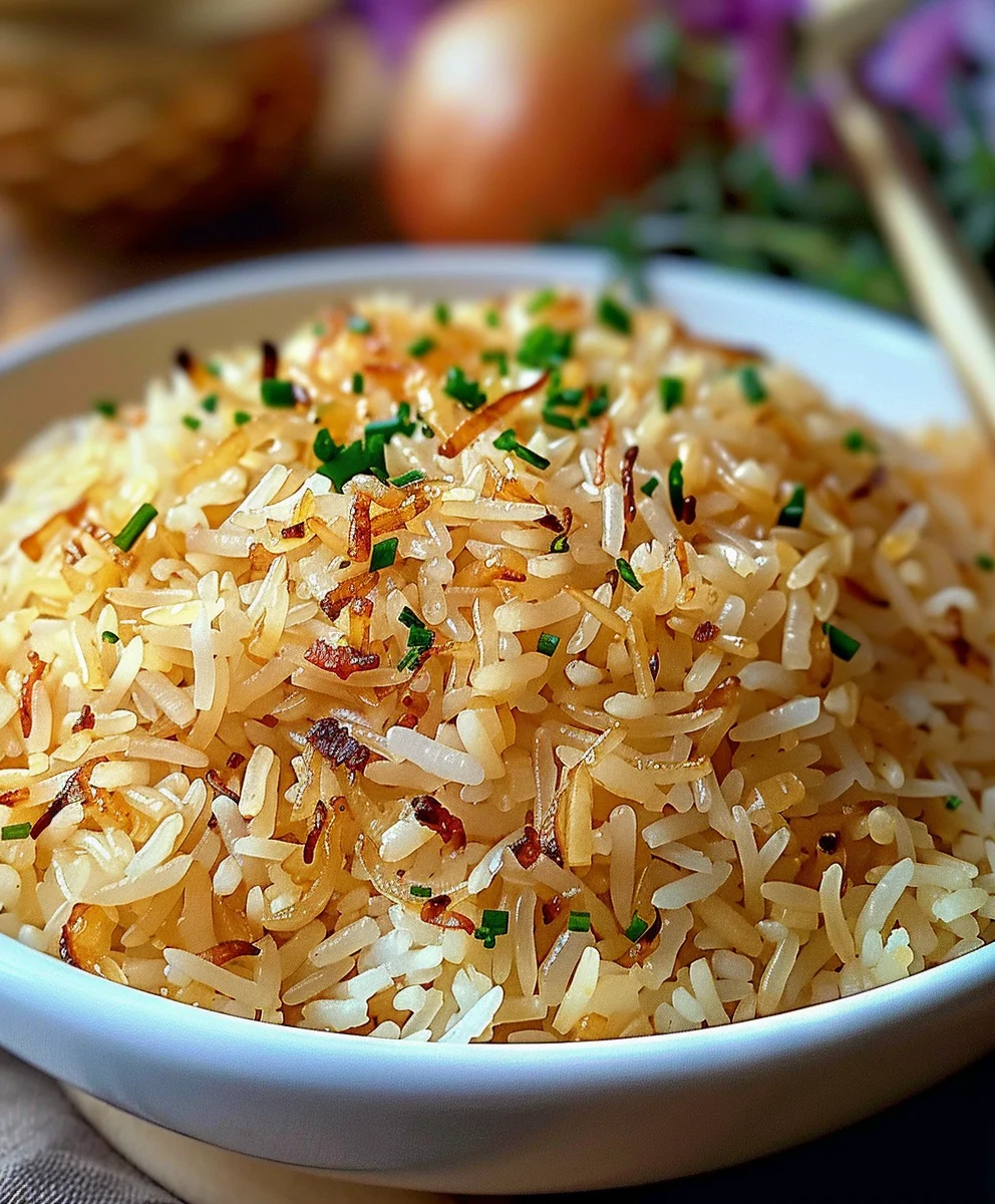 Golden Onion Butter Rice: Rich, Savory & Easy Recipe