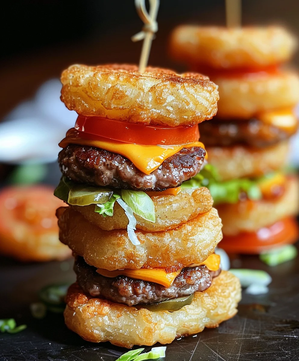 Mini Tater Tot Cheeseburgers