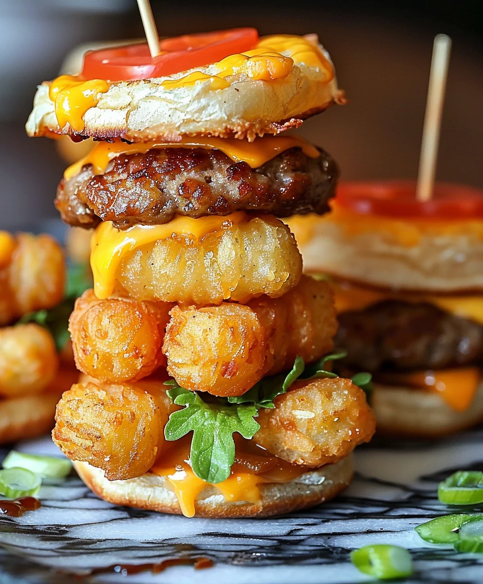 Mini Tater Tot Cheeseburgers: Perfect Party Bites Recipe