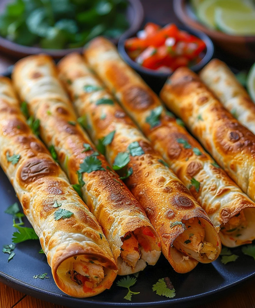 Crunchy Oven Baked Chicken Taquitos: Easy & Delicious Recipe