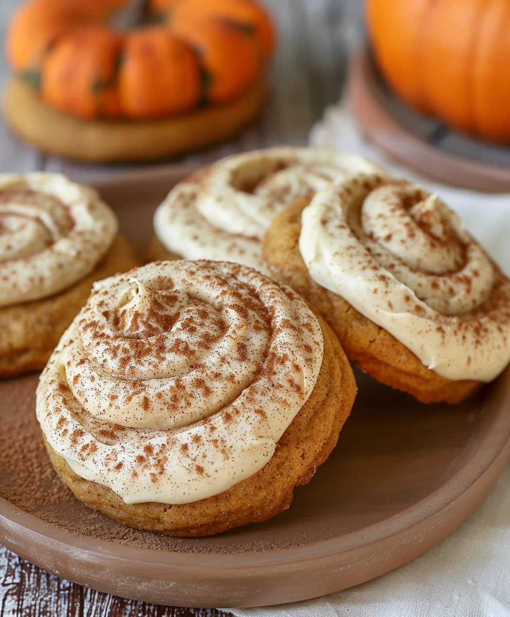 Irresistible Soft Pumpkin Cookies + Cinnamon Frosting