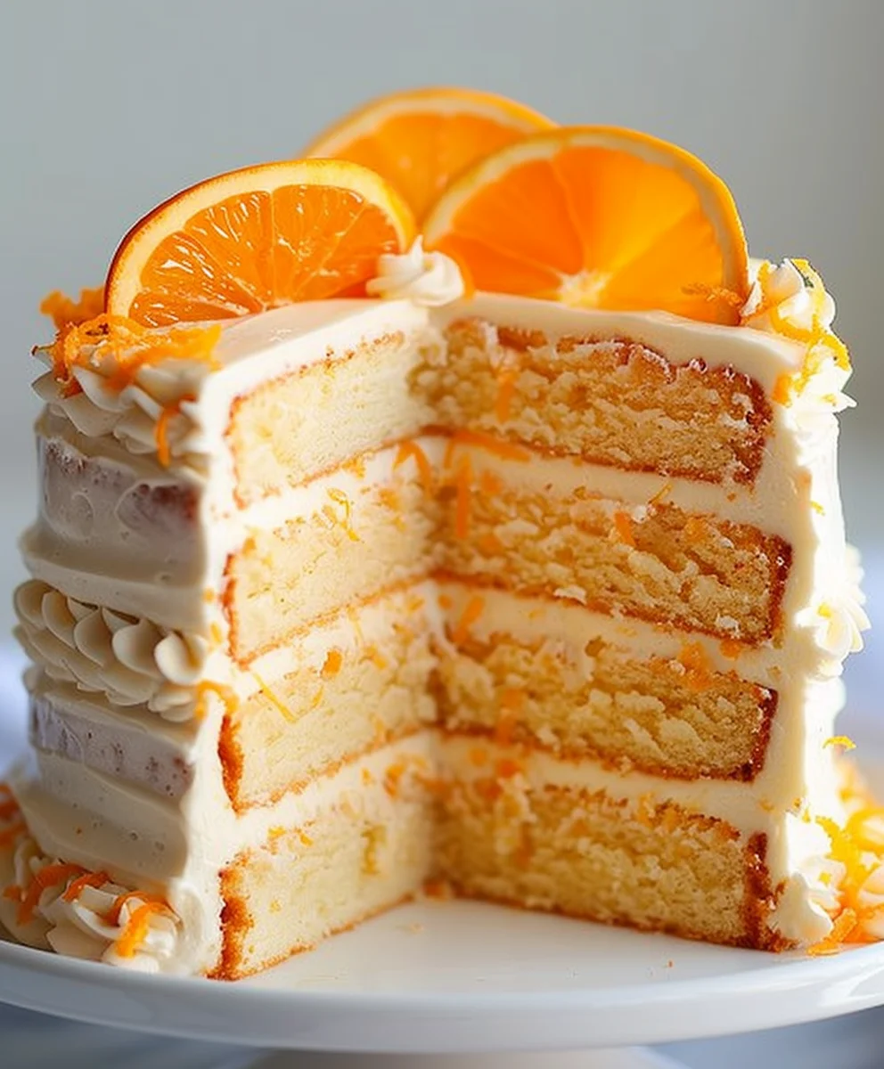 Moist Orange Layer Cake