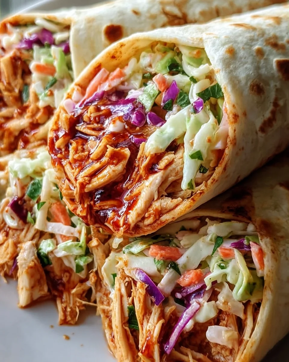 BBQ Chicken Coleslaw Wraps: Easy, Flavorful Meal!