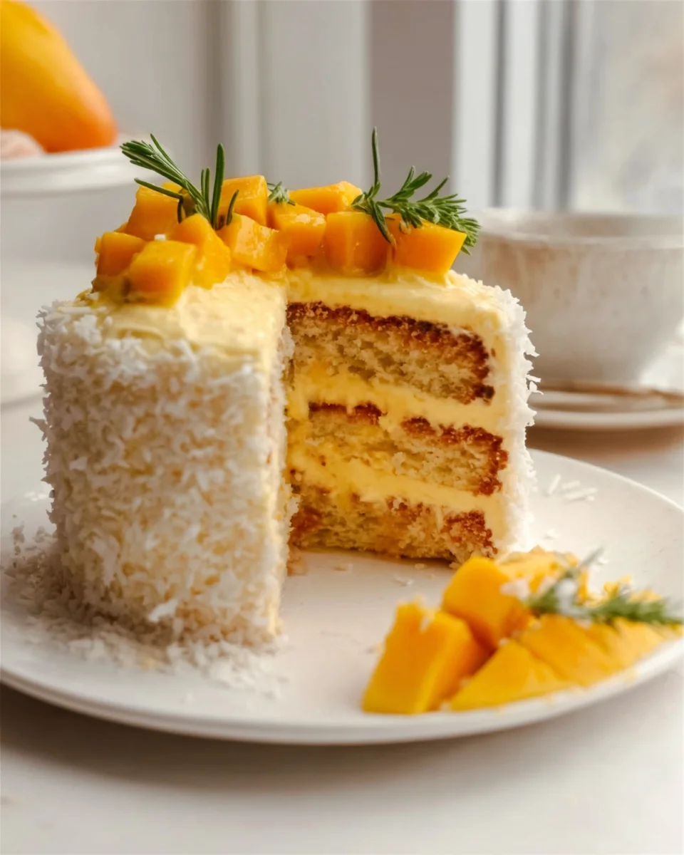 Best Vegan Mango Coconut Cake Recipe - A Taste of Paradise