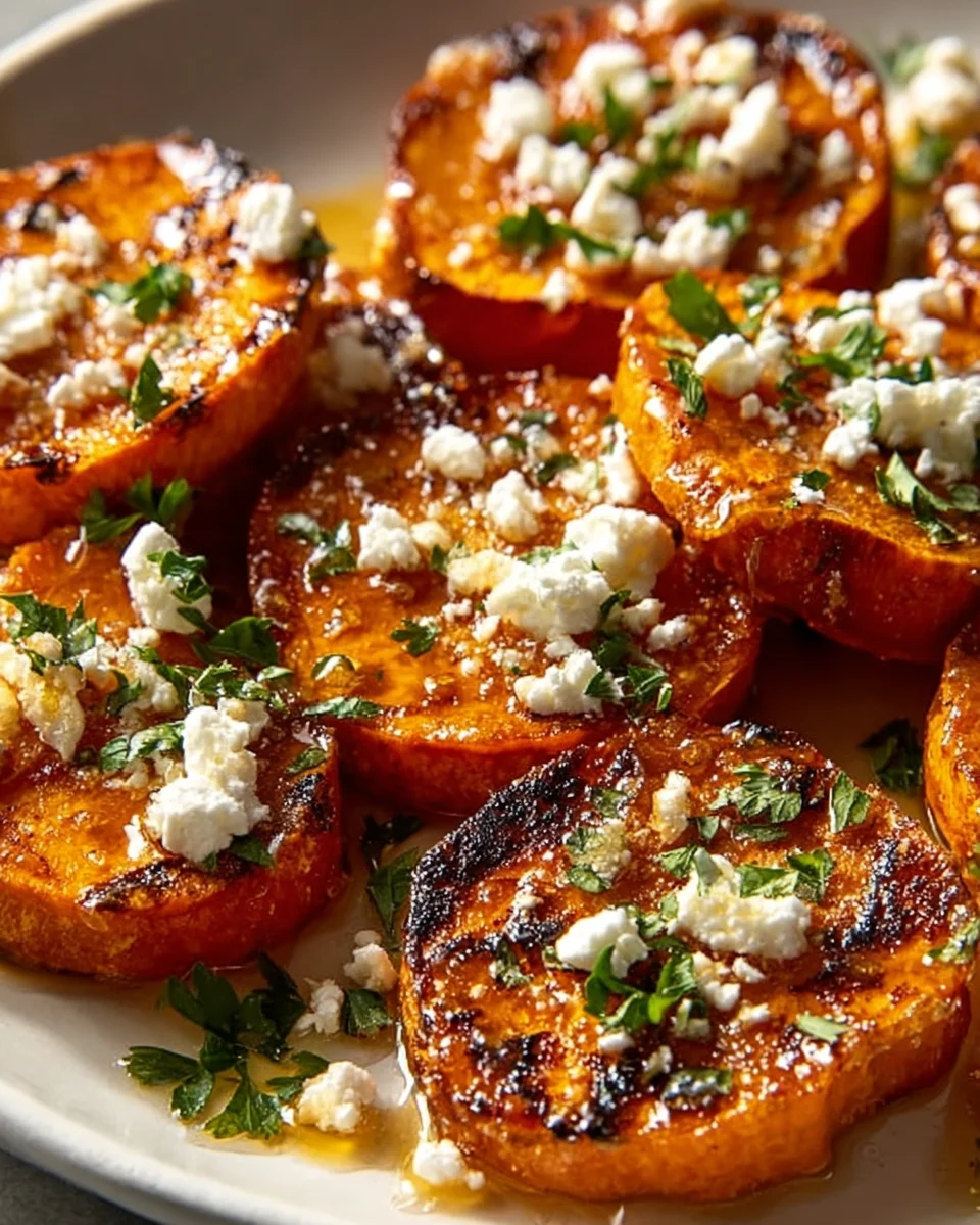 Honey Feta Roasted Sweet Potato Rounds: Easy Recipe
