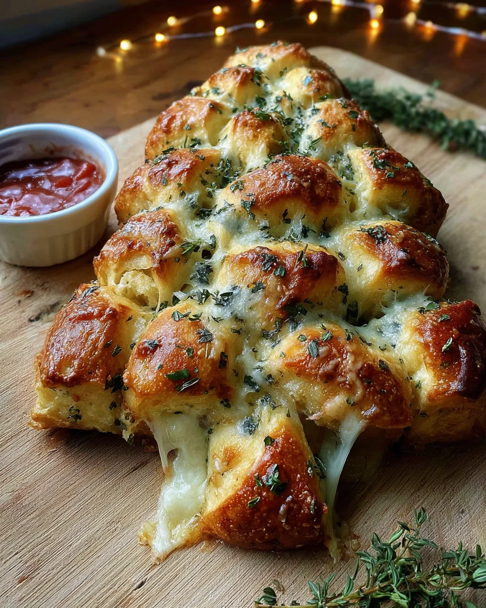 Cheesy Christmas Tree Bread Recipe - Fun Holiday Appetizer