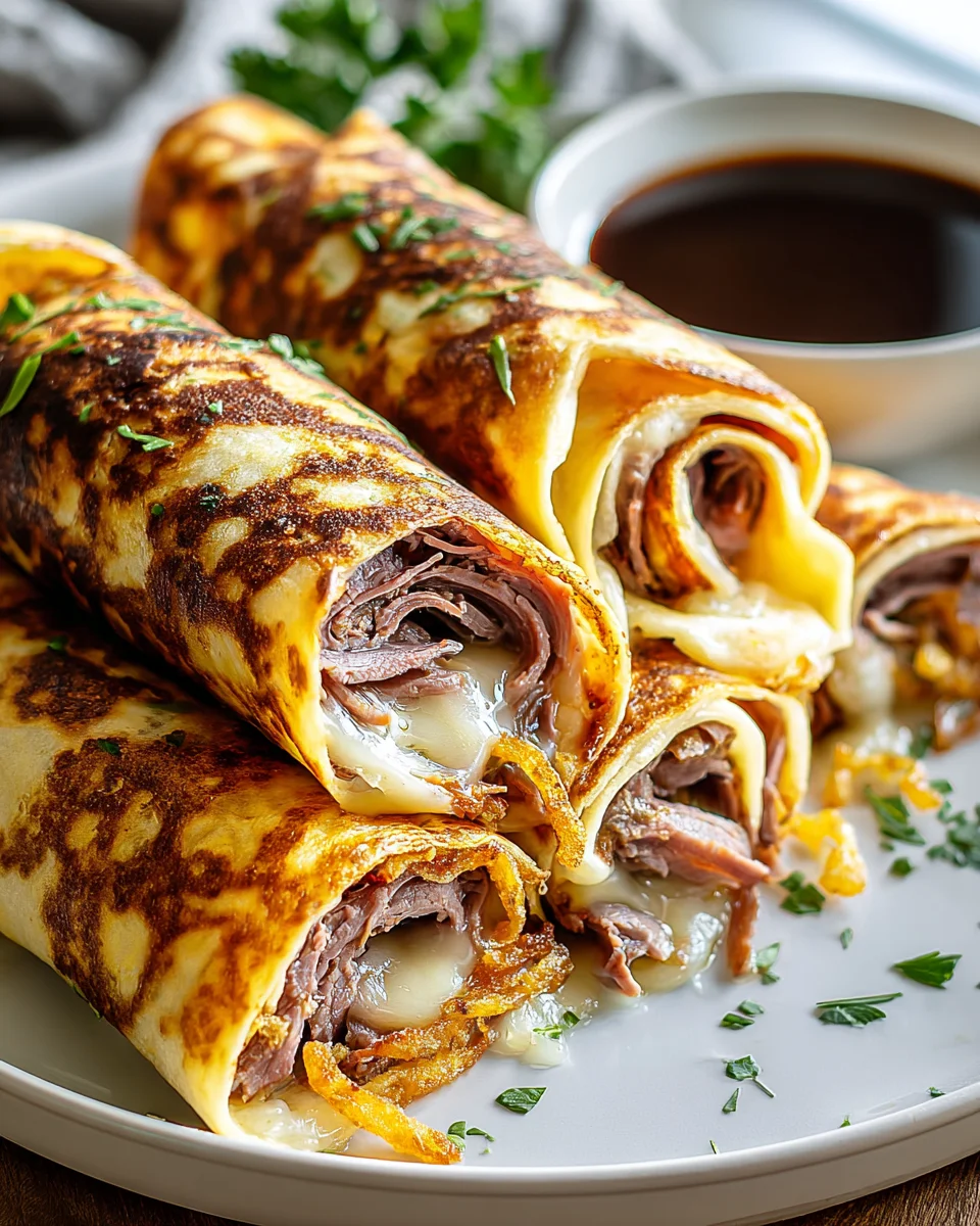 French Dip Tortilla Rollups: Easy Beefy Appetizer!