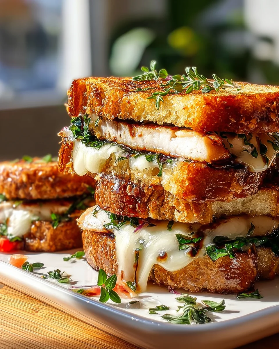 Flavorful Grilled Balsamic Vinaigrette Sandwich Melt
