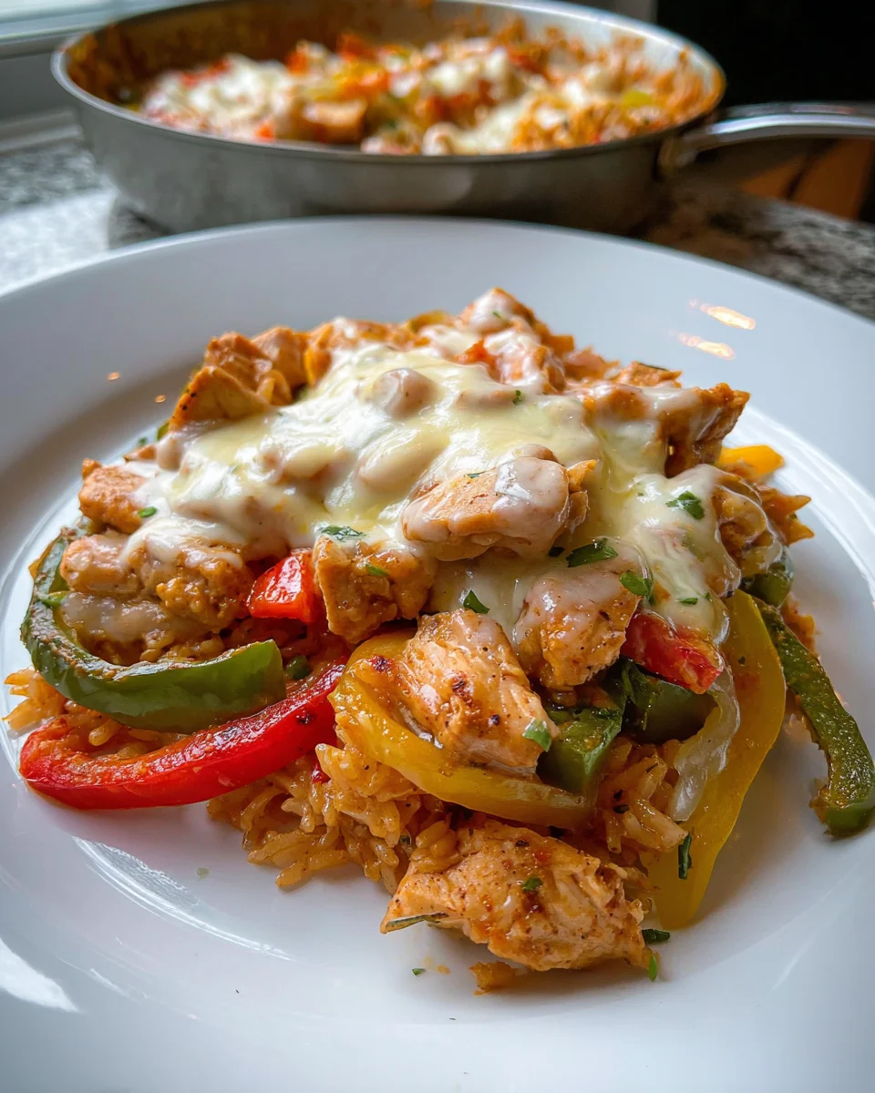Queso Chicken Fajita Skillet: Easy One-Pan Dinner Recipe