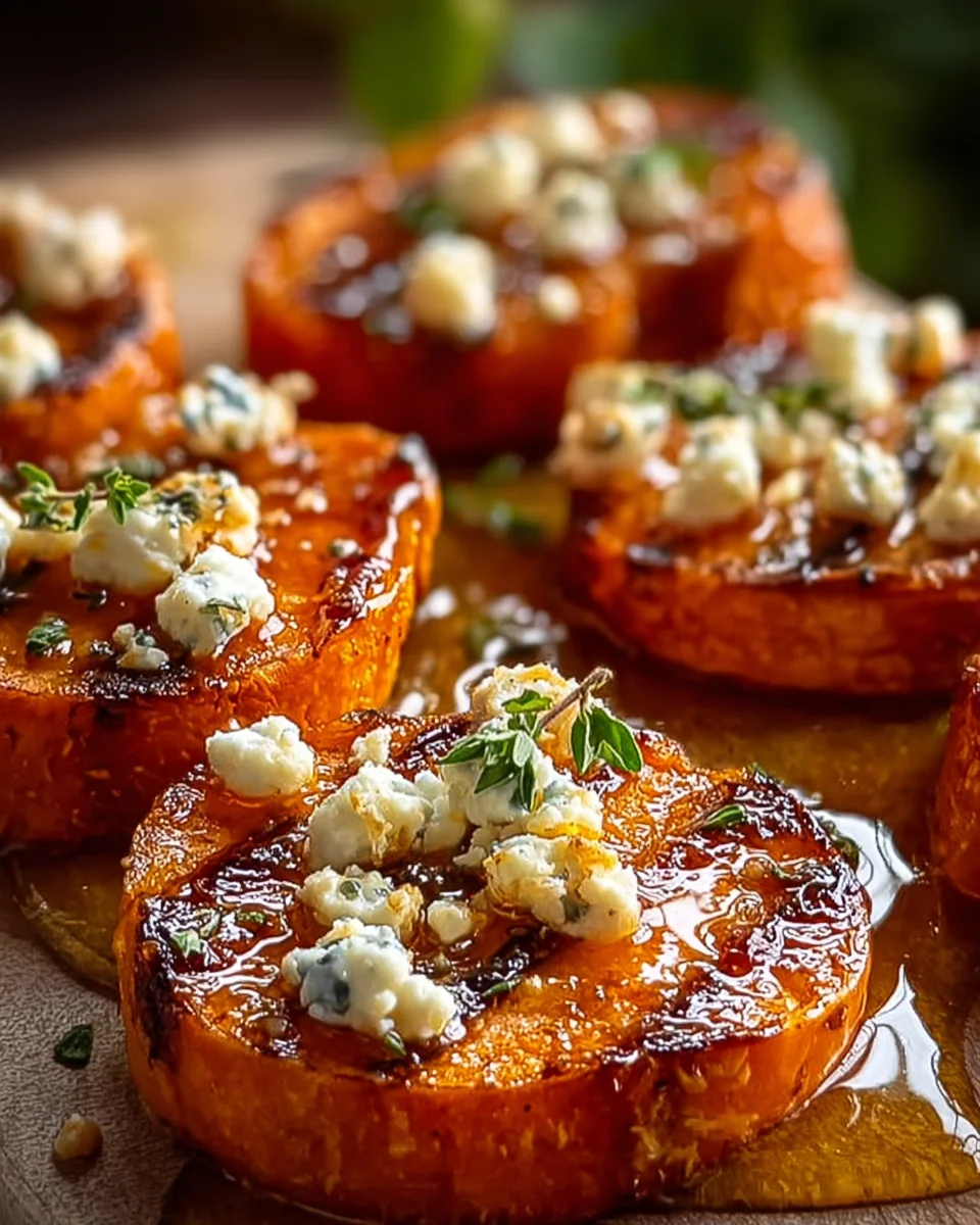 Roasted Sweet Potato Rounds with Honey Feta – Easy Side