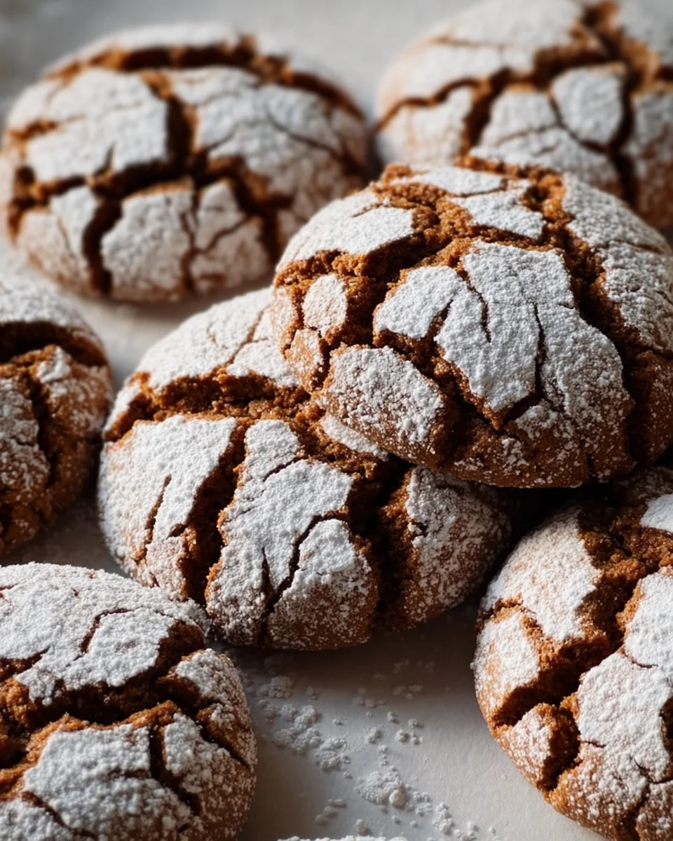 Easy Non-Alcohol Alternative Gingerbread Crinkle Cookies