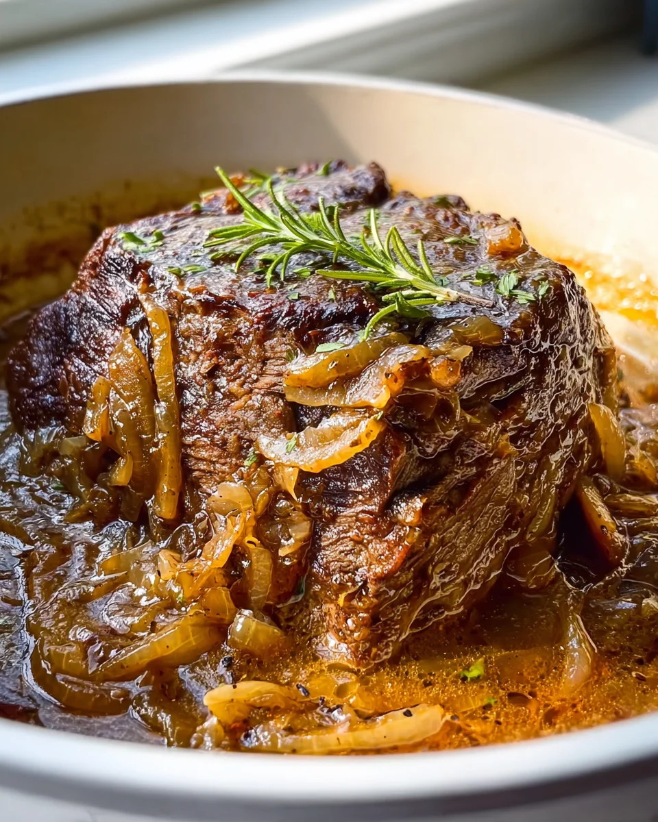 Ultimate French Onion Pot Roast: Tender Beef & Rich Gravy