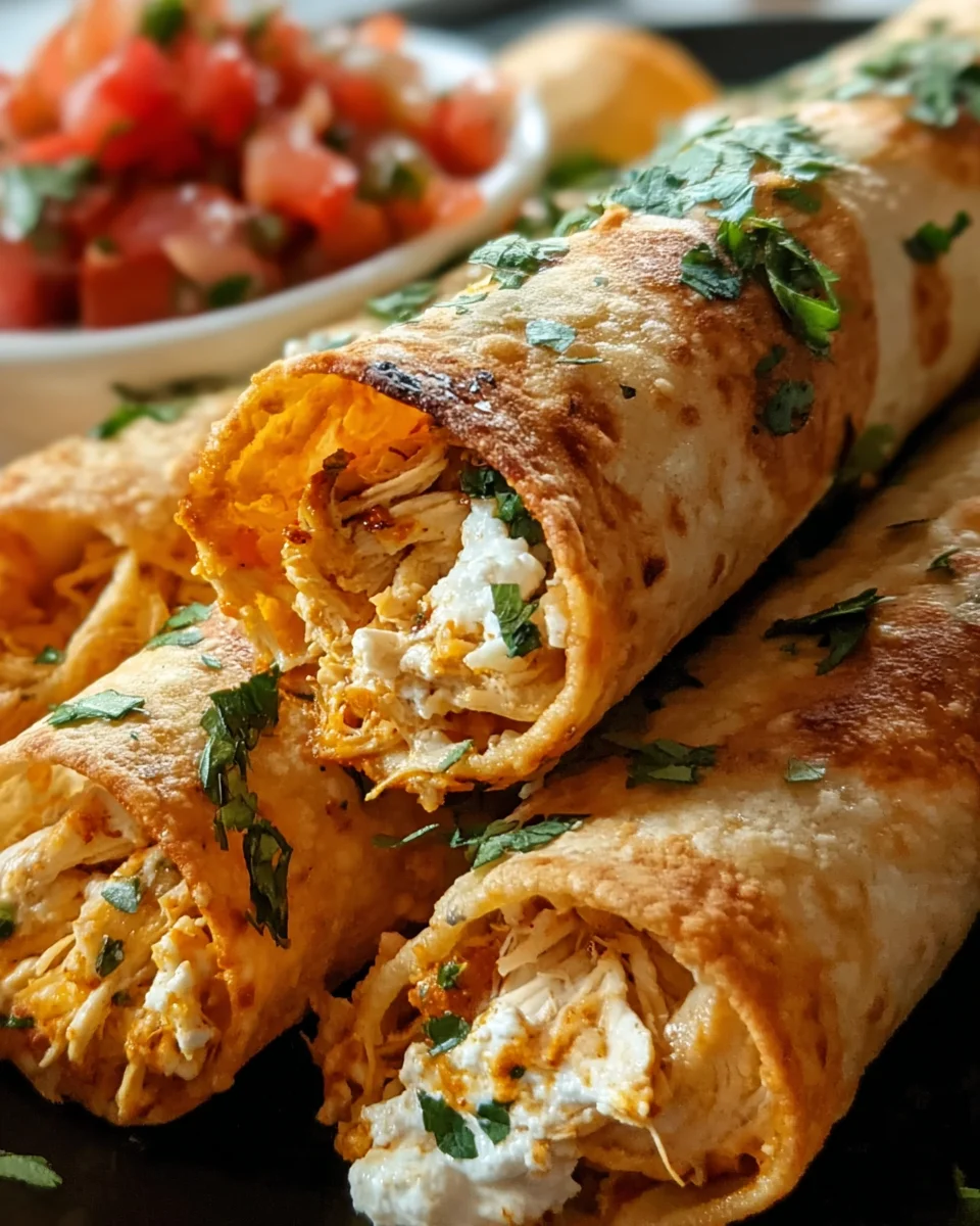 Crispy Cream Cheese Chicken Taquitos: Quick & Easy Dinner